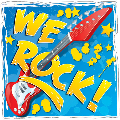 We Rock Clip Art We Rock  Two Sided Decoration  This Fun Two Sided