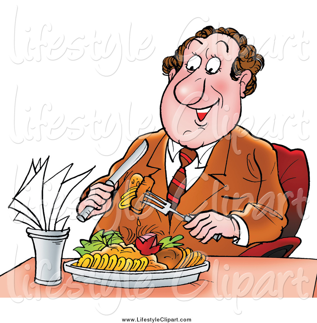 People Eating Food Clipart Lifestyle Clipart Of A Happy