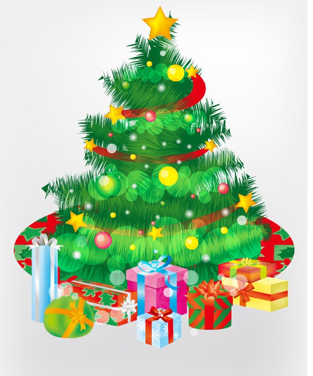 Christmas Tree And Gift Boxes Vector Graphic   Free Vector Graphics