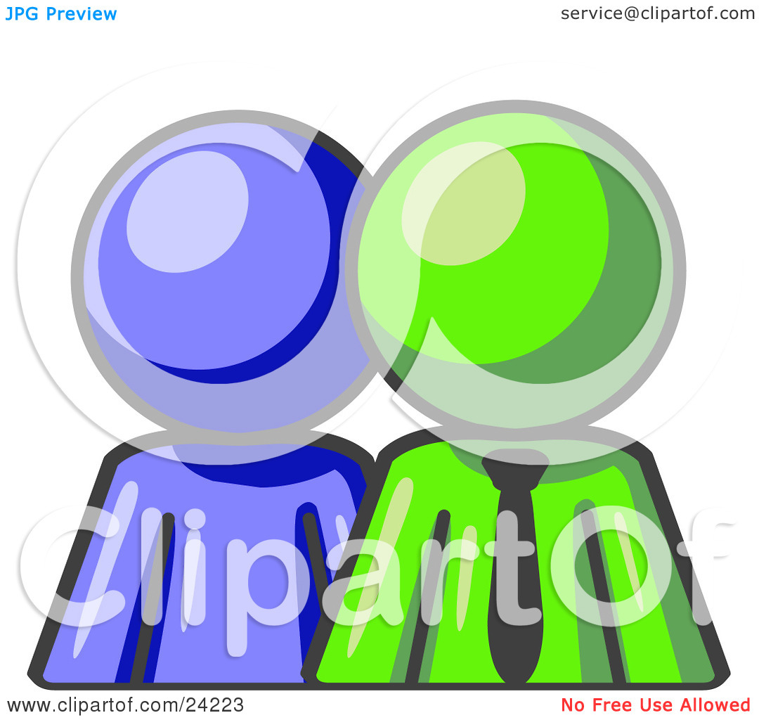 Stick People Mentoring Clipart Clipart Illustration Of A Blue Person