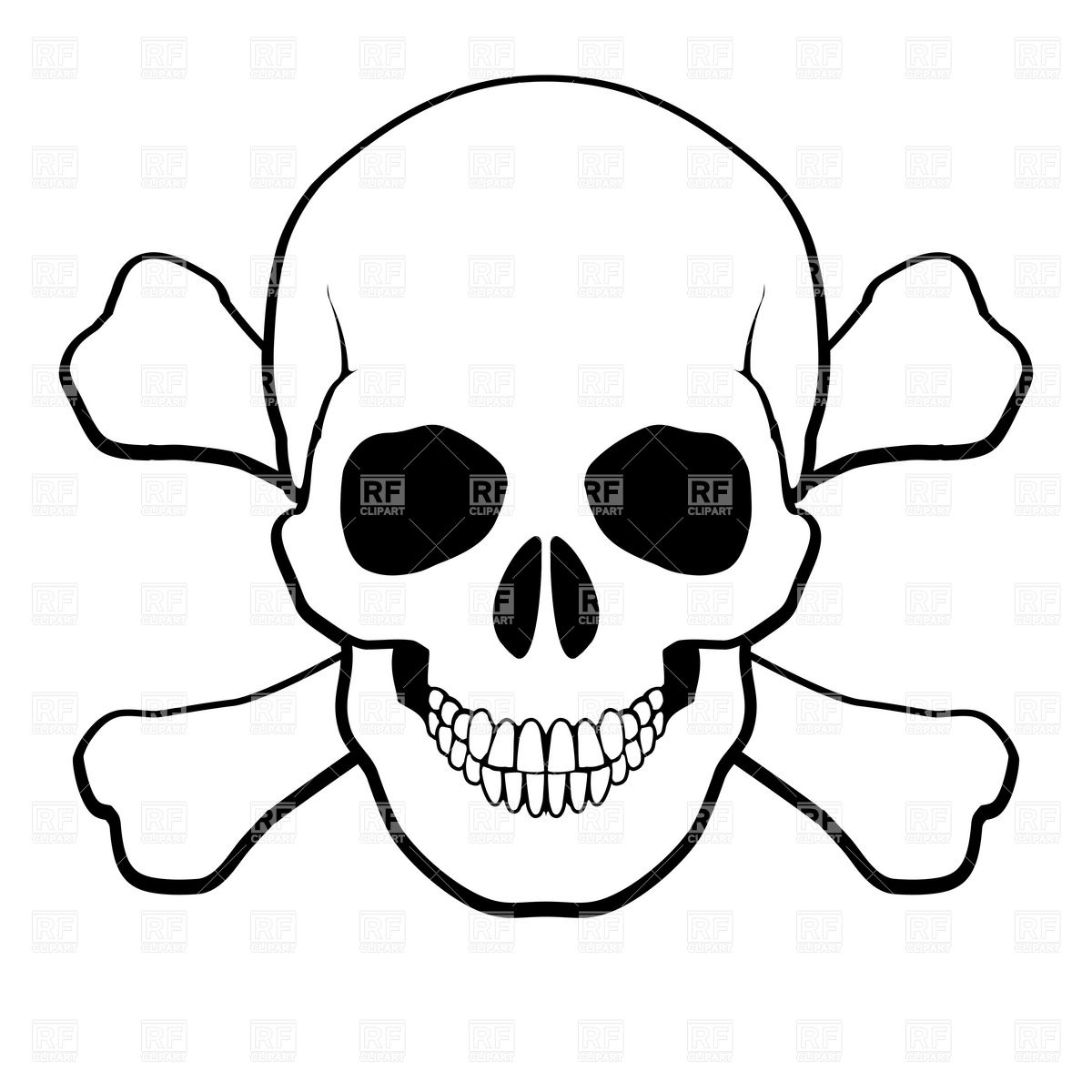 Skull And Crossbones 8296 Download Royalty Free Vector Clipart  Eps