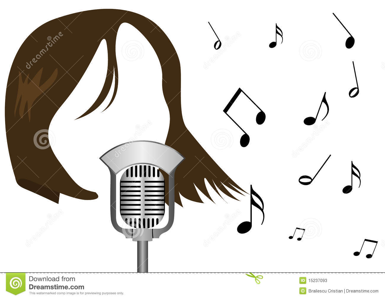 Girl Singing Into Microphone Clipart Illustration Of A Microphone
