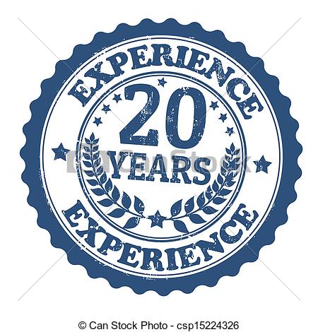 20 Years Experience Stamp   Csp15224326