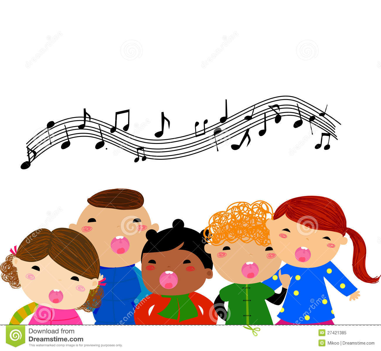 Royalty Free Stock Photo  Group Of Children Singing