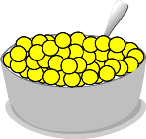 Bowl Of Yellow Cereal Clip Art At Clker Com   Vector Clip Art Online