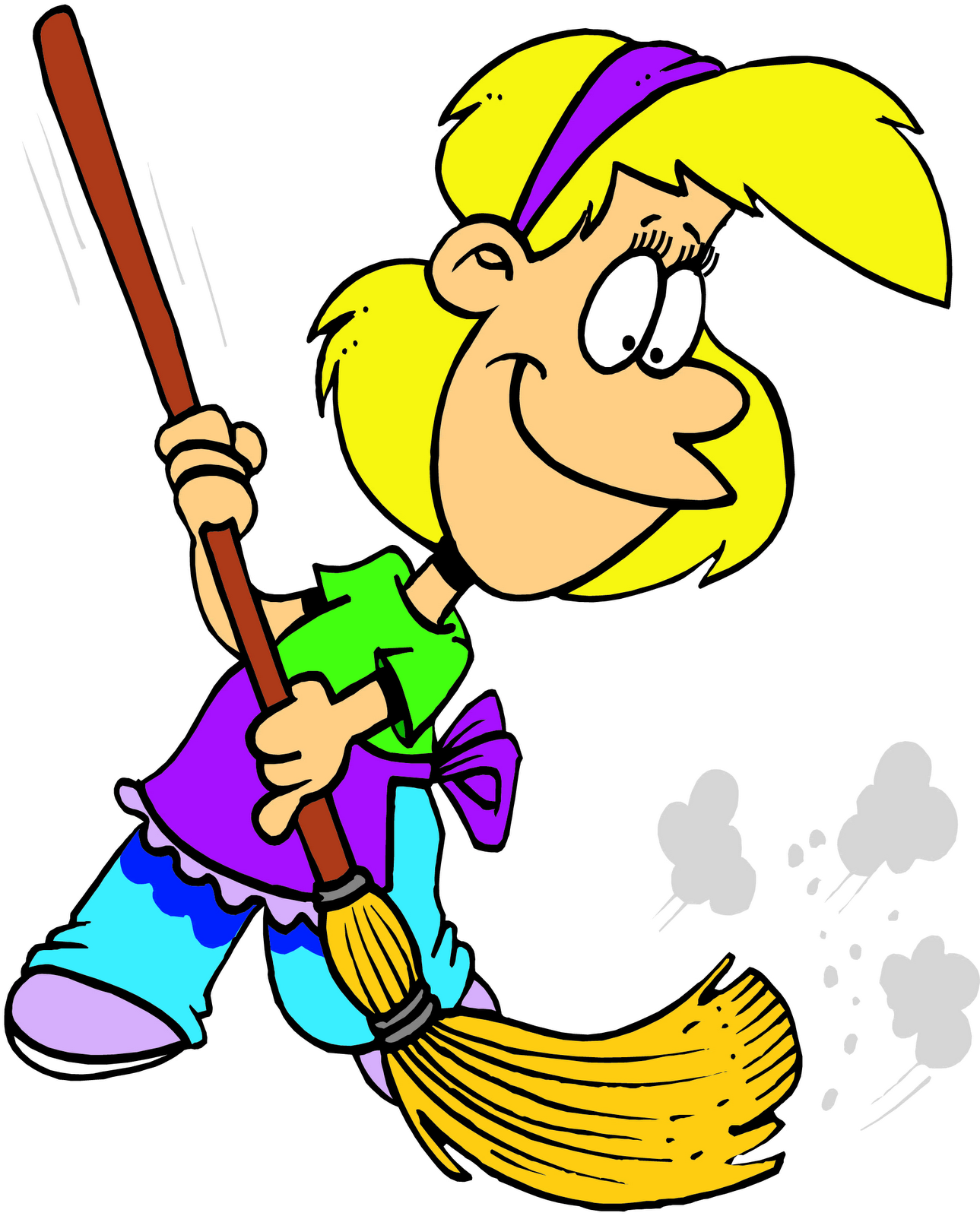 Cartoon Of A Cleaner