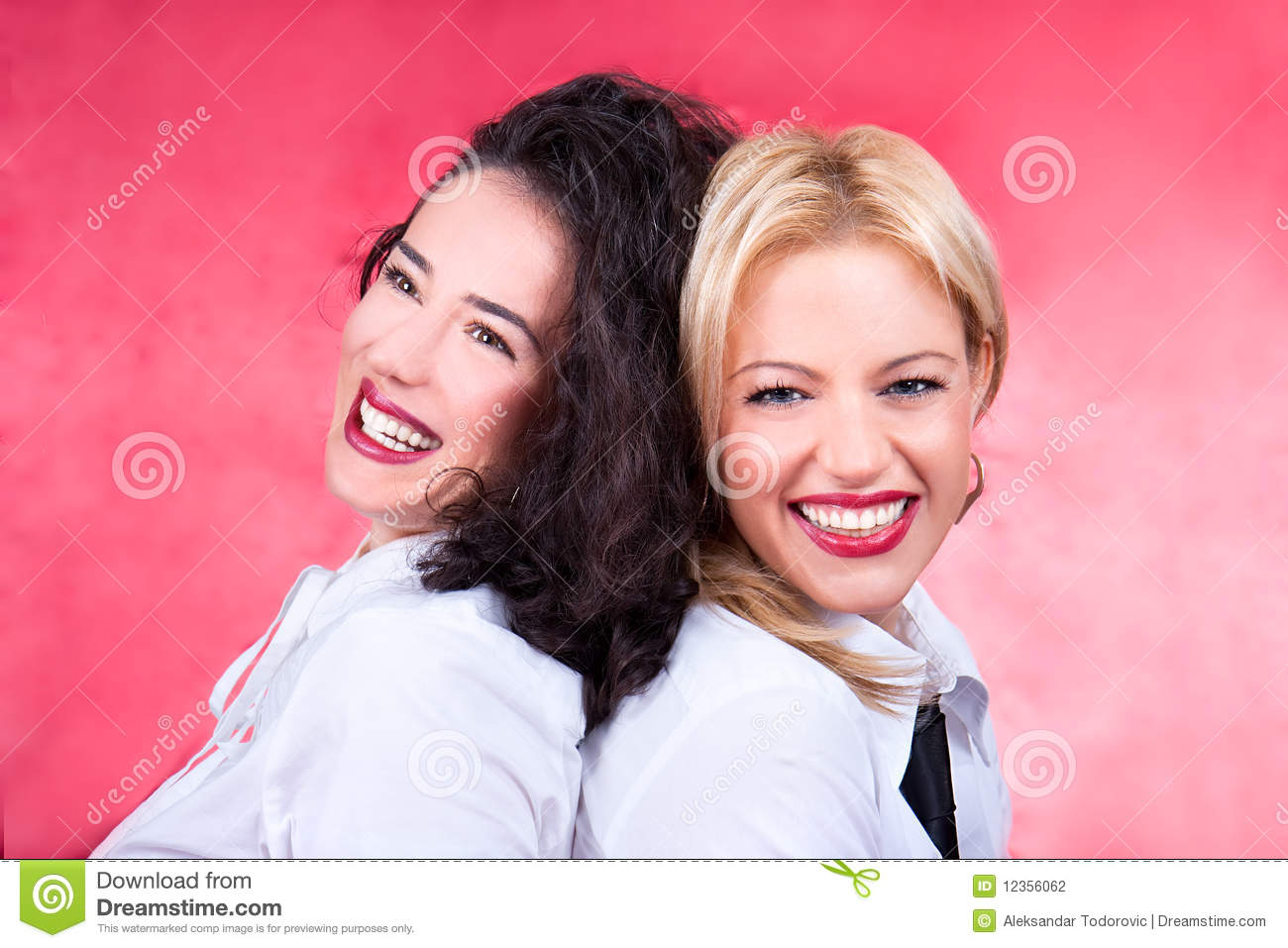 Stock Photography  Happy Beautiful Young Women Laughing And Hugging