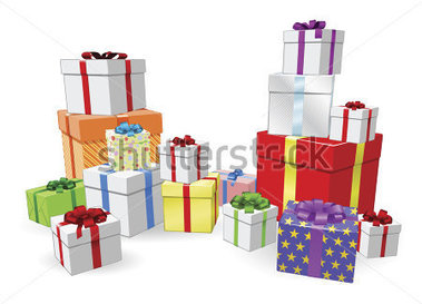 Lots Of Colorful Wrapped Presents For Birthday Christmas Or Other