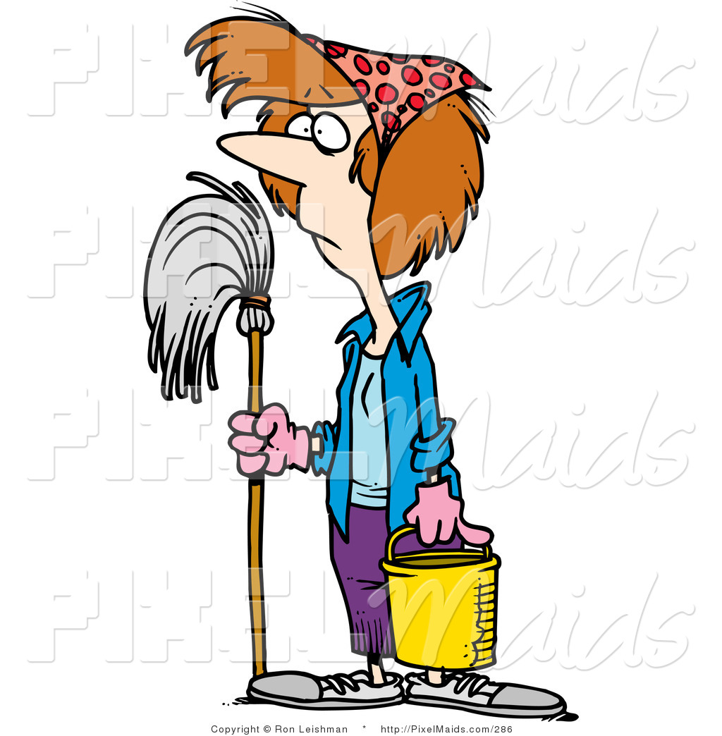 Clipart Of A Spring Cleaning Housewife By Ron Leishman    286