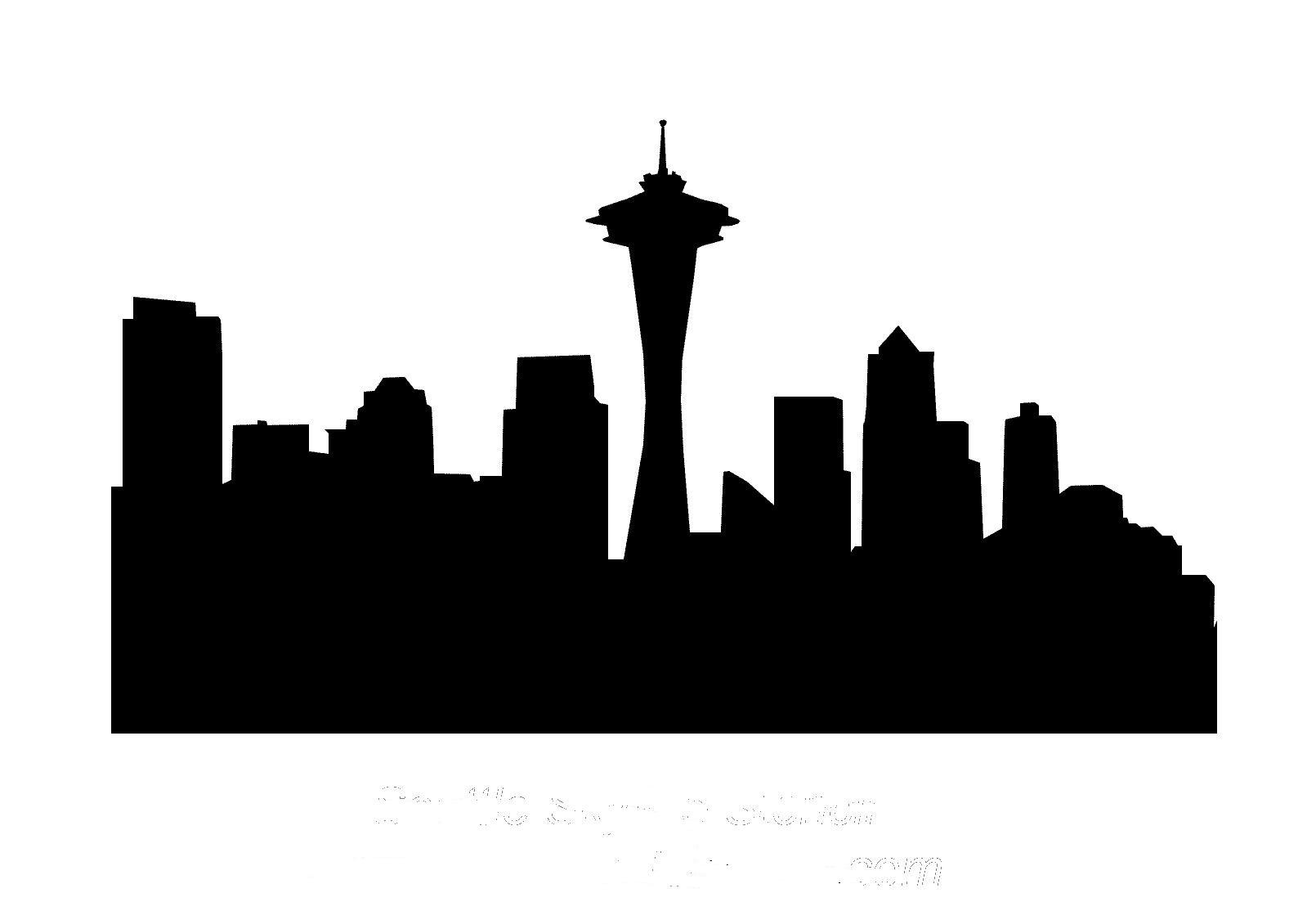 Seattle City Skyline Clip Art