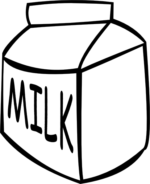 Milk  B And W  Clip Art At Clker Com   Vector Clip Art Online Royalty