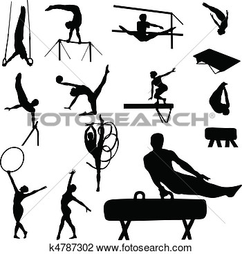 Clip Art   Gymnastics Man And Woman  Fotosearch   Search Clipart