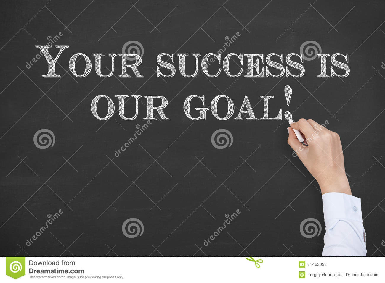 Your Success Is Our Goal On Chalkboard On Working Business Conceptual
