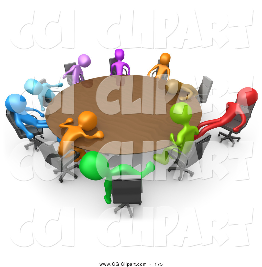 Staff Meeting Clipart Clip Art Of A 3d Meeting Of
