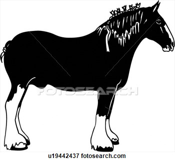 Animal Breed Clydesdale Horse Breeds U19442437   Search Clipart