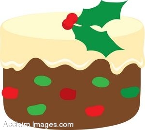 Description  Christmas Fruit Cake With Icing Clip Art  Clipart