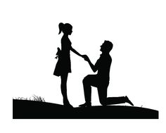 Marriage Proposal Silhouette Marriage Proposal Couple