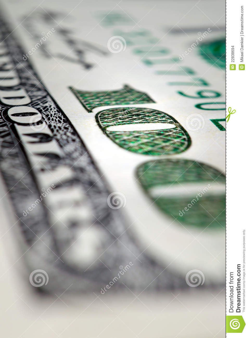 Close Up Photo Of A  100 Bills