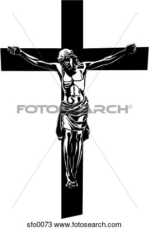 Drawing   Crucifix  Fotosearch   Search Clipart Illustration Fine
