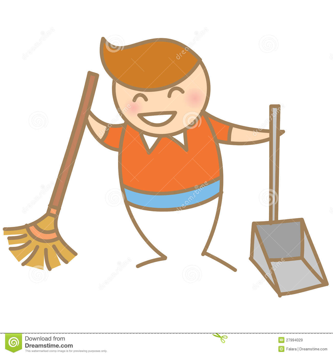 Boy Cleaning House Smiling Royalty Free Stock Images   Image  27994029