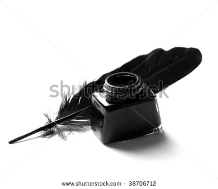 Inkwell And Quill Clipart Feather Quill And Inkwell Over