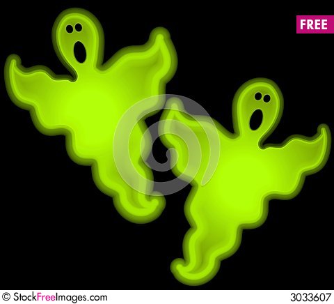 Halloween Glow Ghosts Clip Art   Free Stock Photos   Images   3033607