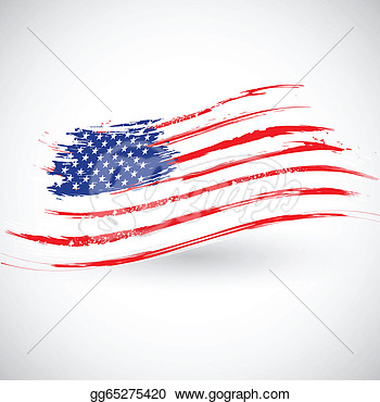 Grungy American Flag Background  Vector Clipart Gg65275420   Gograph