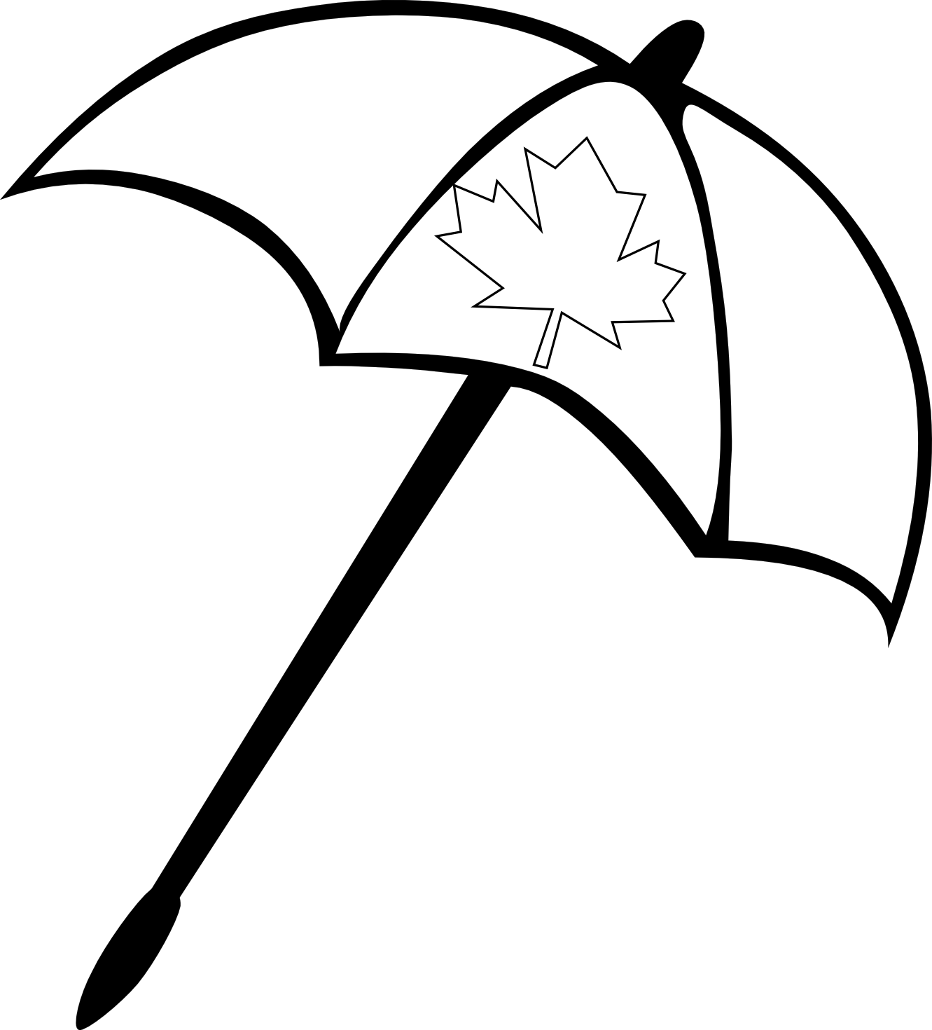 Umbrella Clipart Black And White Umbrella Canada Black White Line Art
