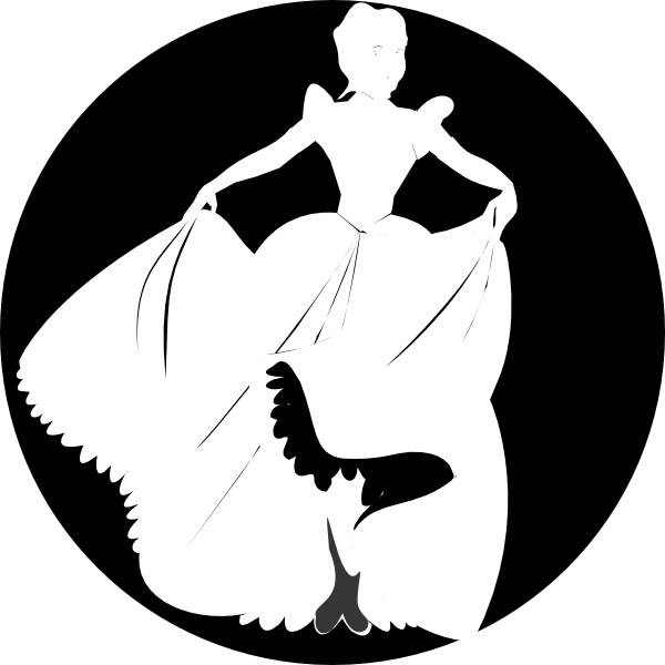 White Princess Silhouette In Black Background Clip Art At Clker Com