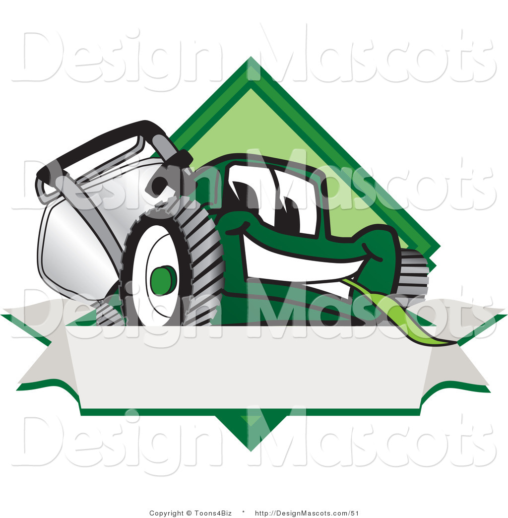 Royalty Free Clipart Of A Green Lawn Mower This Lawn
