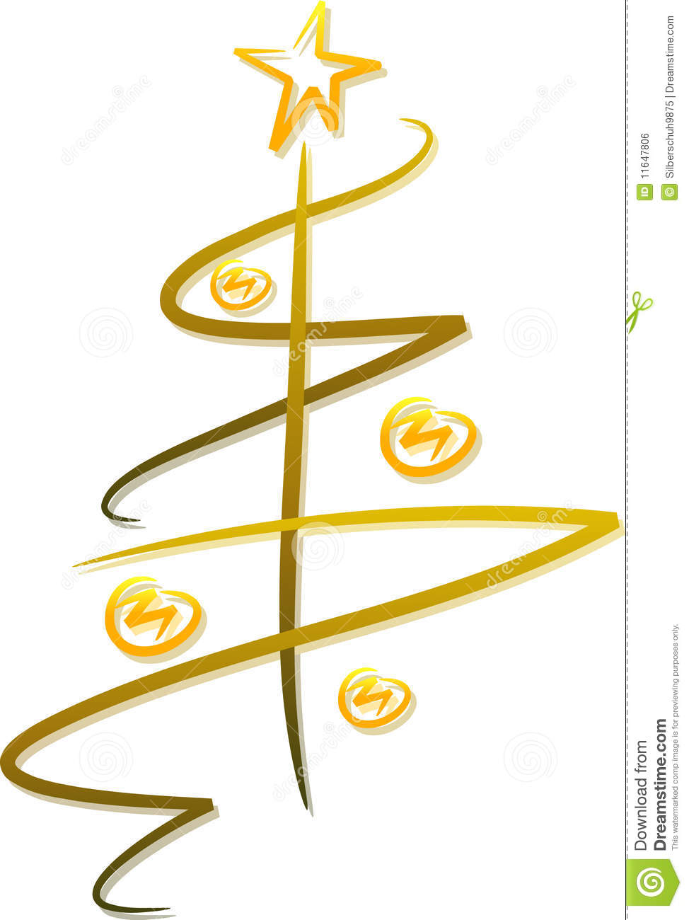 Abstract Christmas Tree Clipart Abstract Golden Christmas Tree