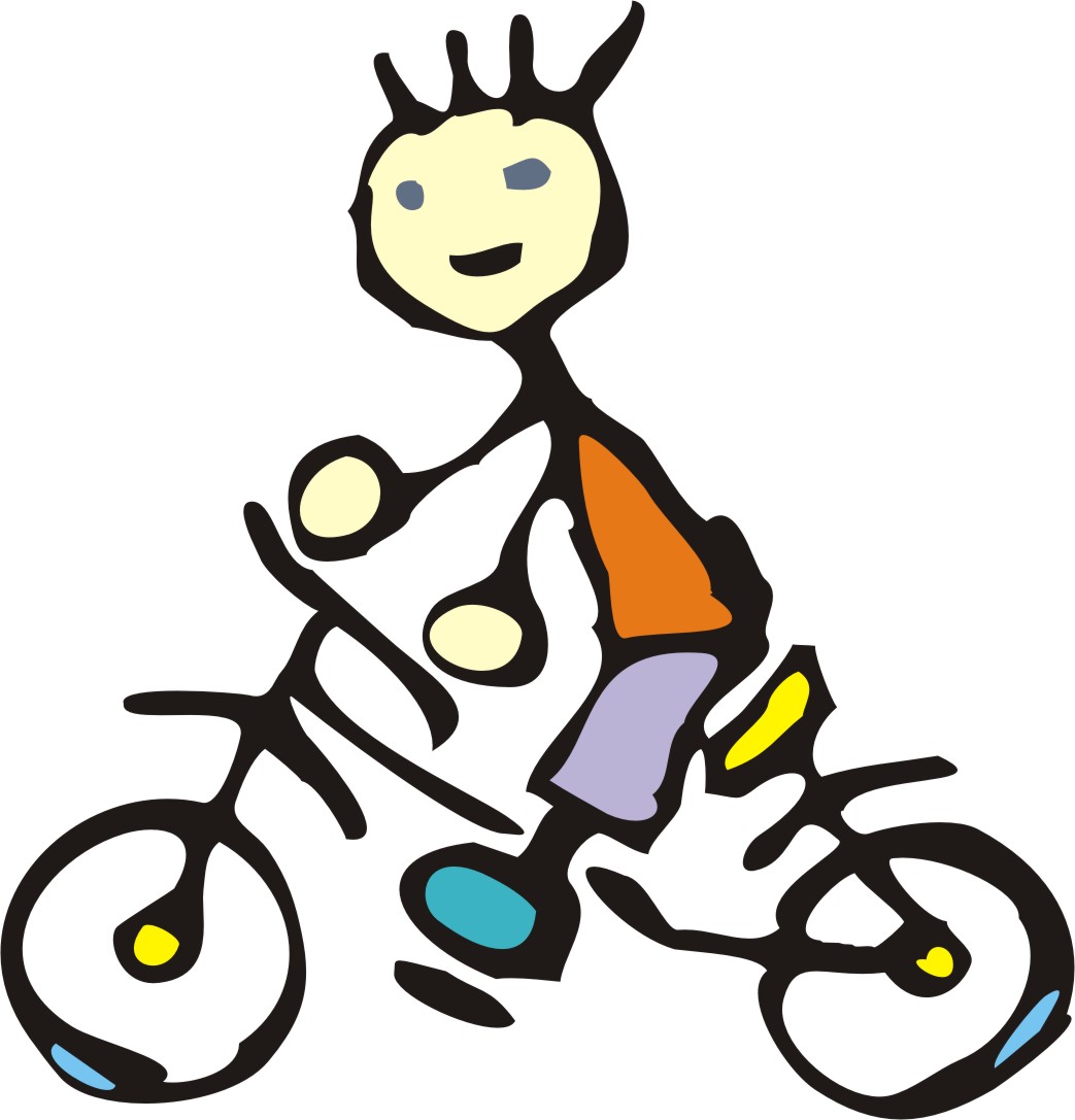 Cartoon Boy Riding Bike