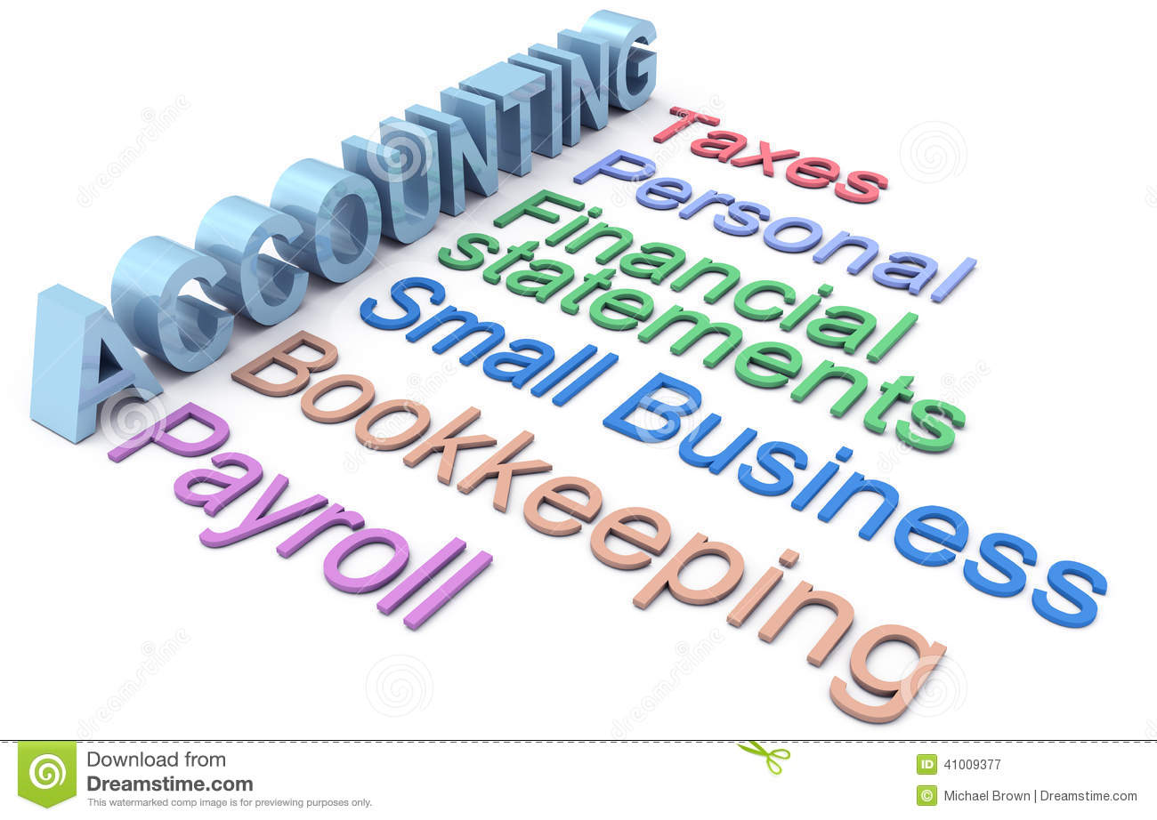 Accounting Tax Payroll Services Words Stock Illustration   Image