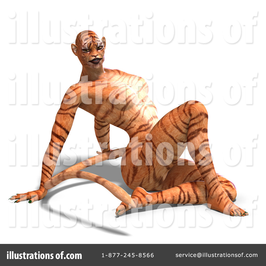Royalty Free  Rf  Tiger Woman Clipart Illustration By Ralf61   Stock