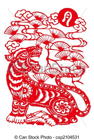 Stock Illustration   Chinese Zodiac Of Tiger Year   Stock Illustration