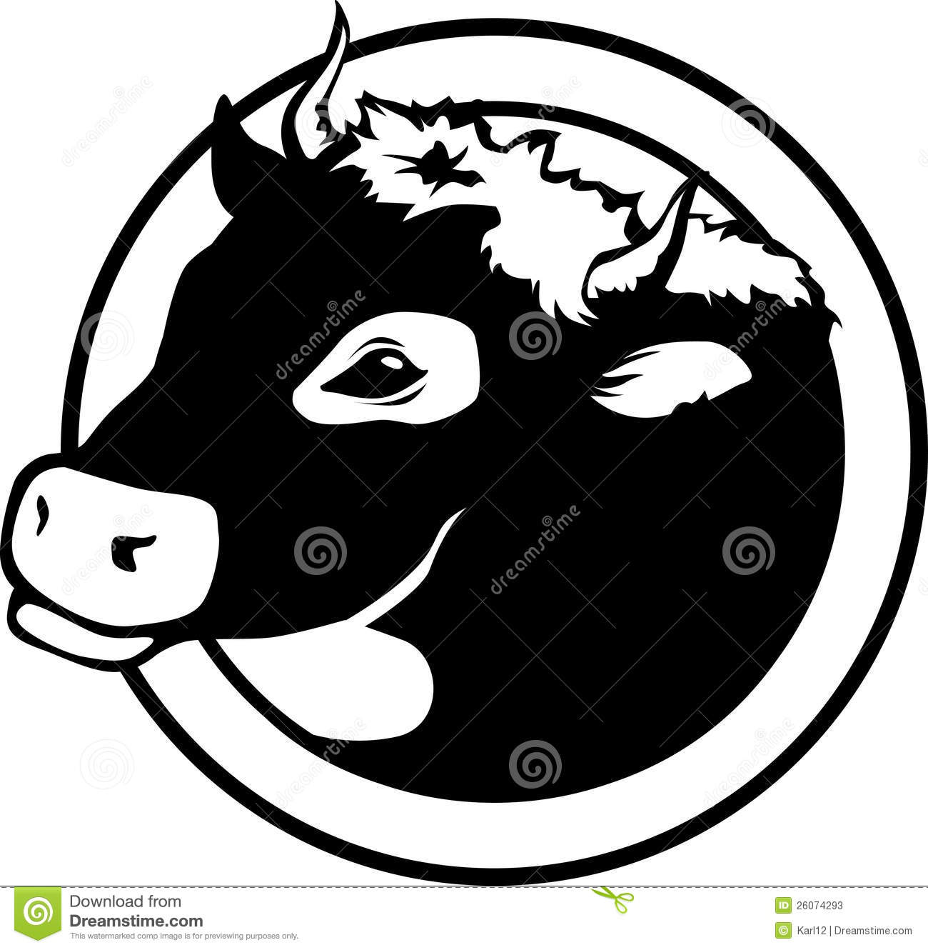 Steak Clipart Black And White Head Cow Black And White