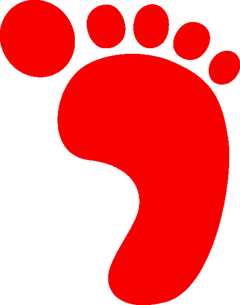Foot Print Red A Image