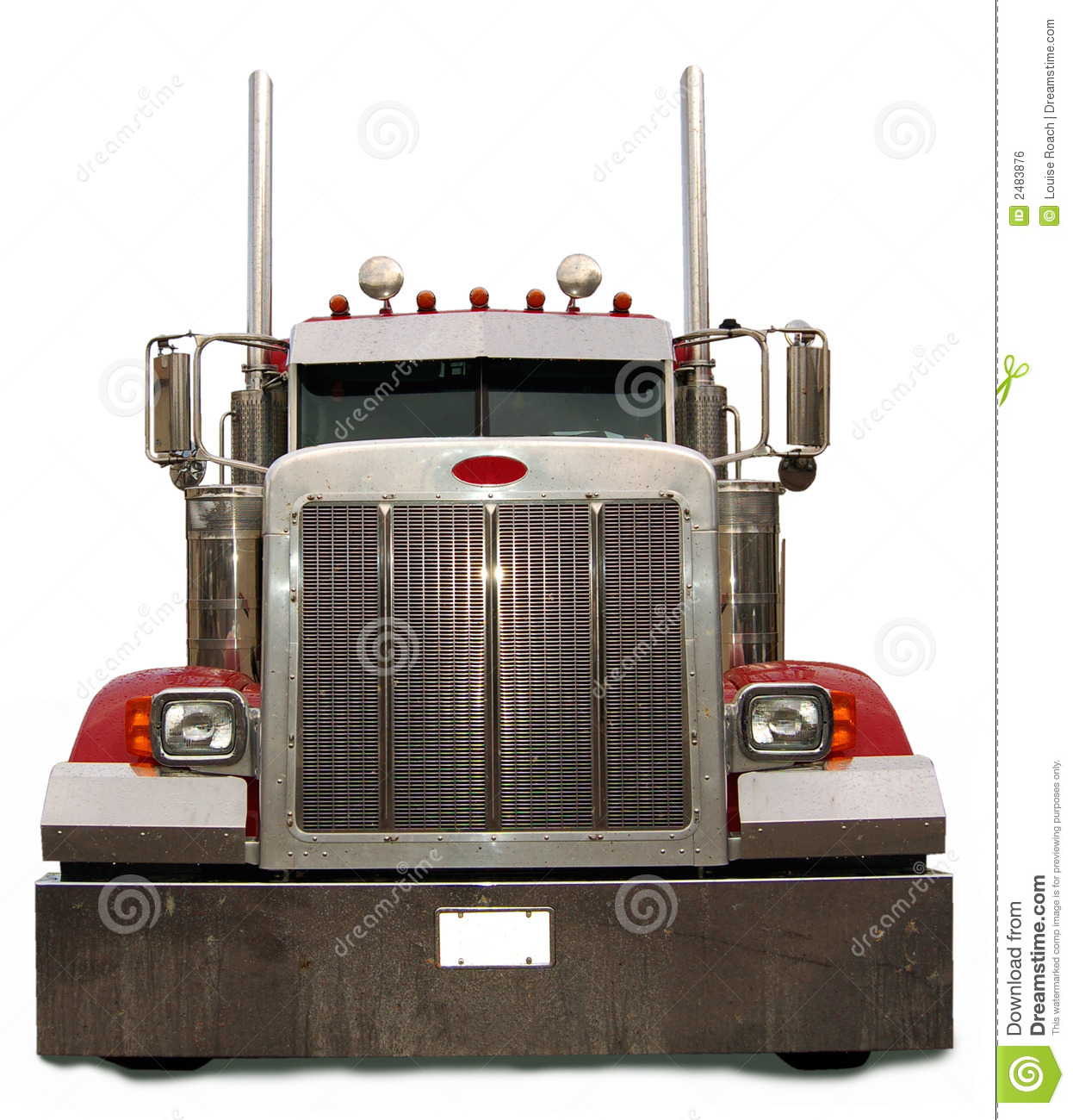 Red Semi Truck Royalty Free Stock Image   Image  2483876